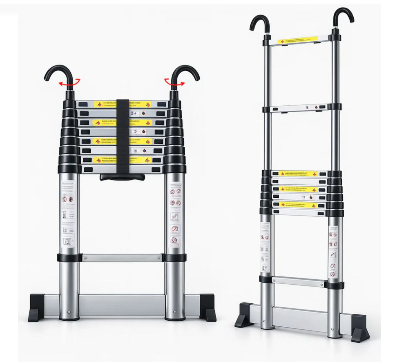 Escalera Telescópica Mega Shop - Aluminio Premium